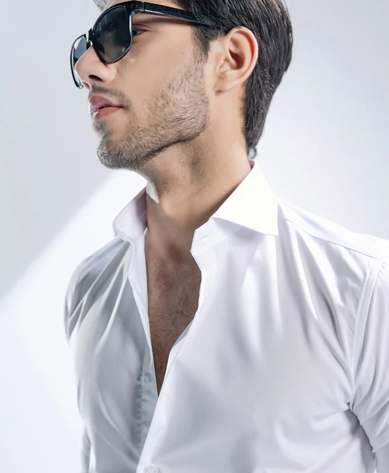 Metrogents Premium Cotton White Shirt for Man