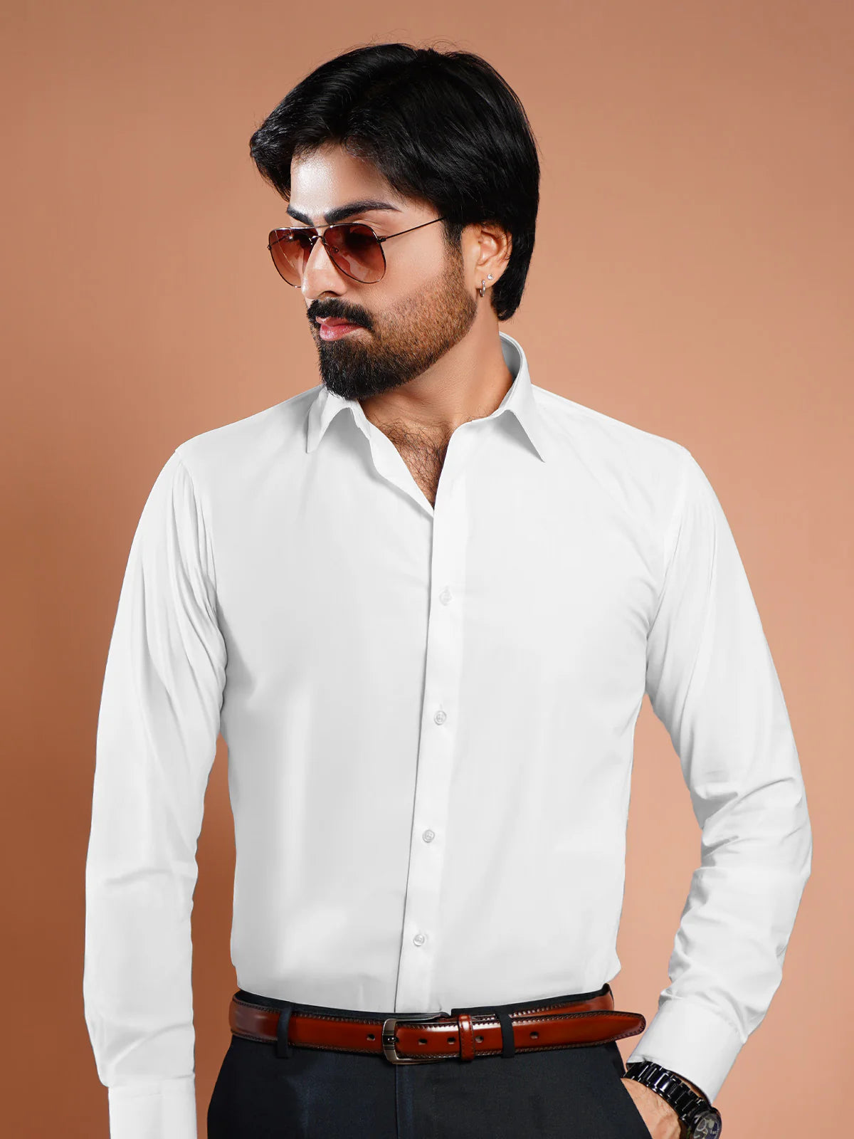 Metrogents Premium Cotton White Shirt for Man