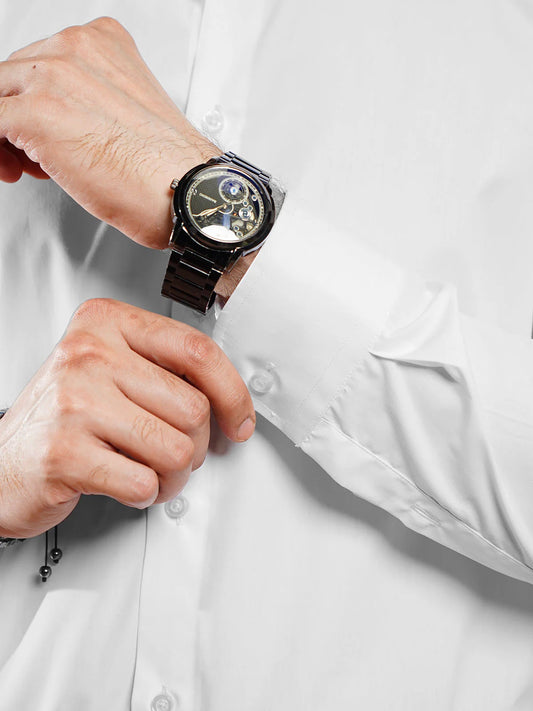 Metrogents Premium Cotton White Shirt for Man