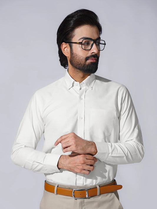 Metrogents Premium Cotton White Shirt for Man
